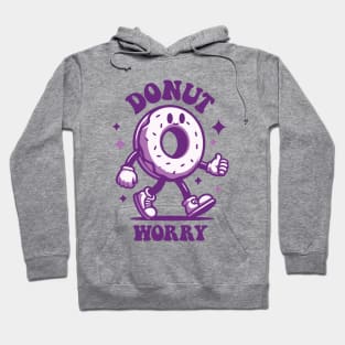 Retro Donut Worry Funny Design Hoodie